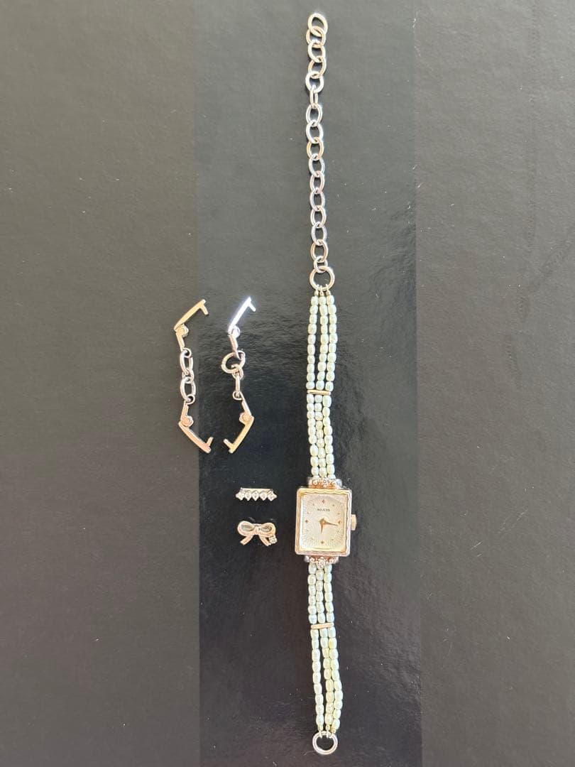 NOJESS 腕時計 パールビーズブレスレット