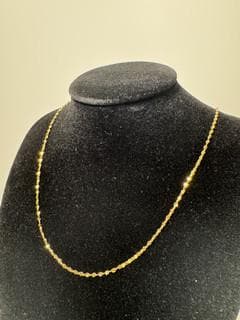 K18ゴールドビーズネックレス2.03g