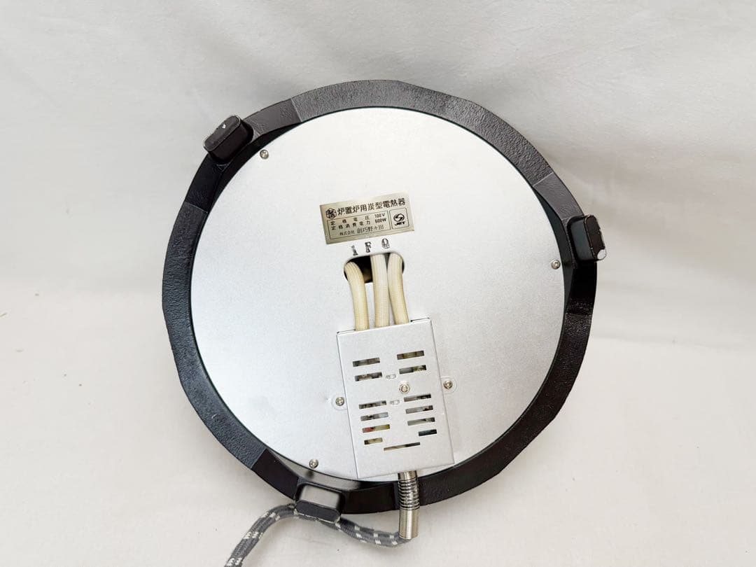 ほぼ未使用 茶道具 桑 置炉 釜 炉.置炉用炭型電熱器 3点セット 紙箱