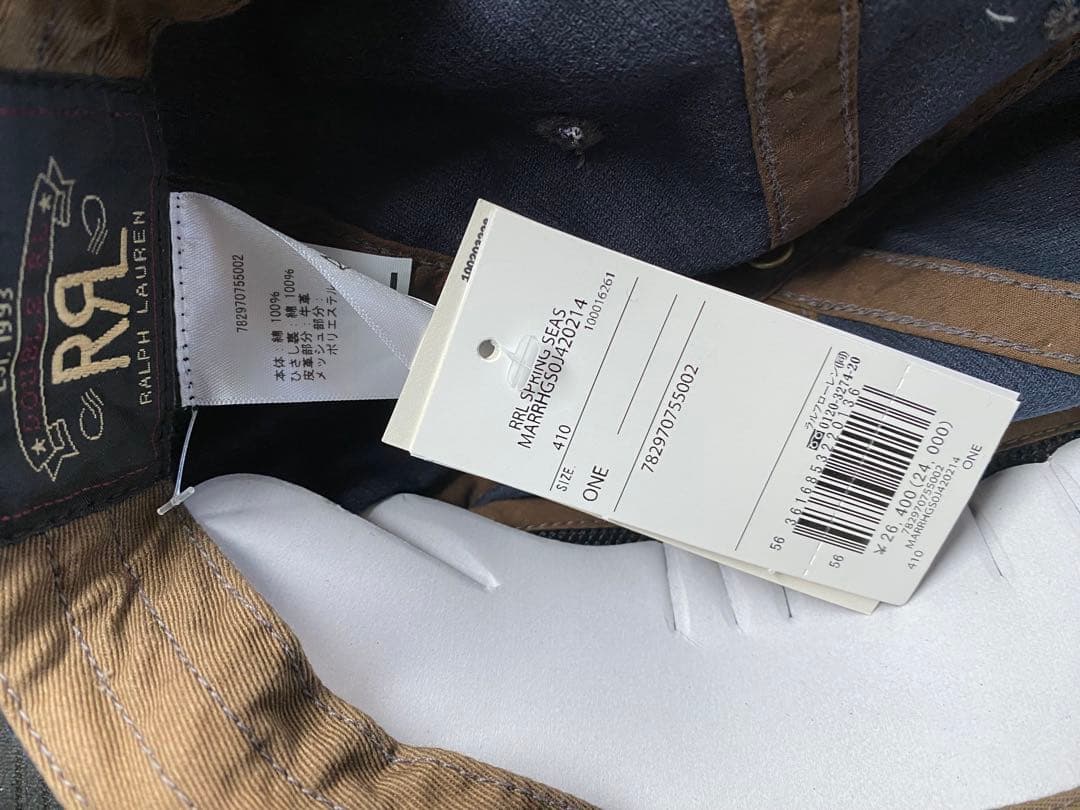 新品タグ付き RRL corduroy cap ダブルアールエル ネイビー