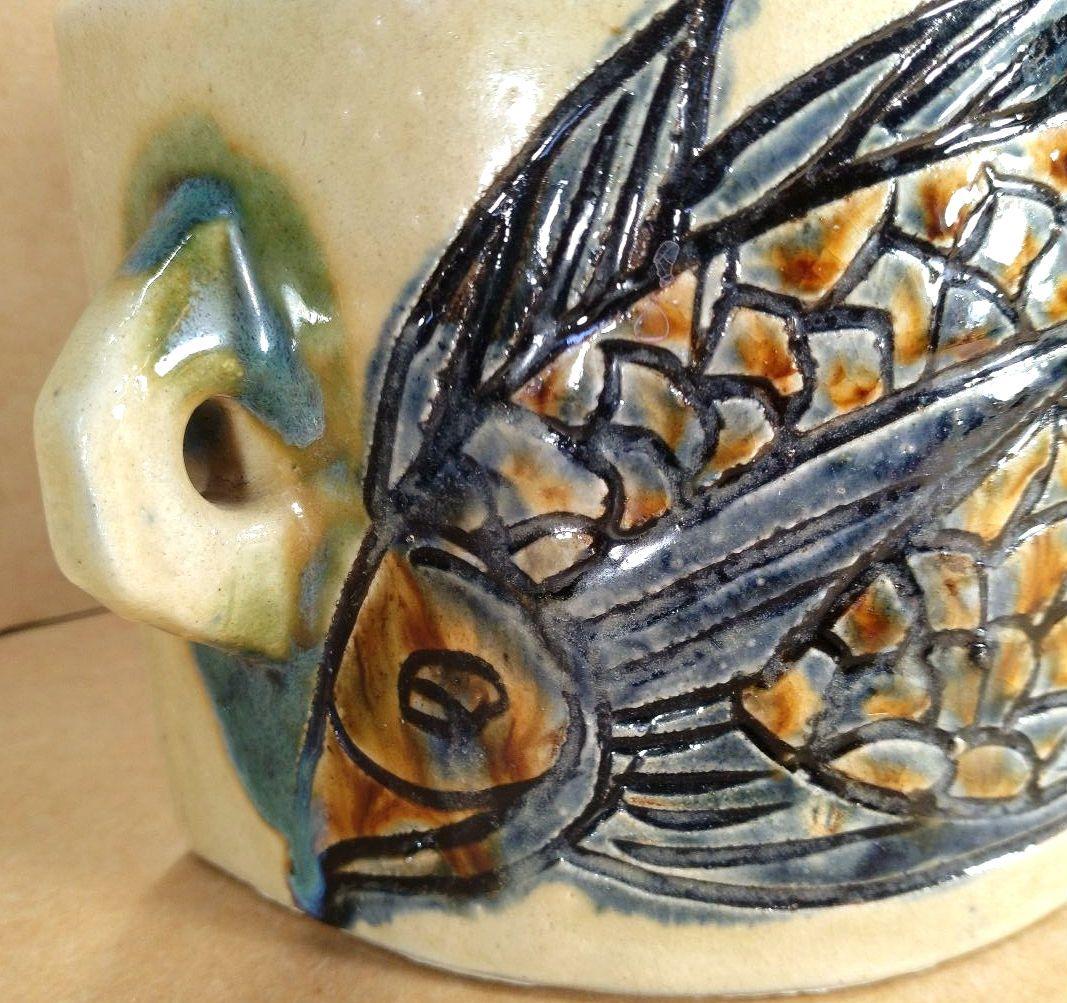 最高のアガリ【本物保証】金城次郎 壷屋焼 抱瓶 共箱 栞 人間国宝 壺屋やちむん