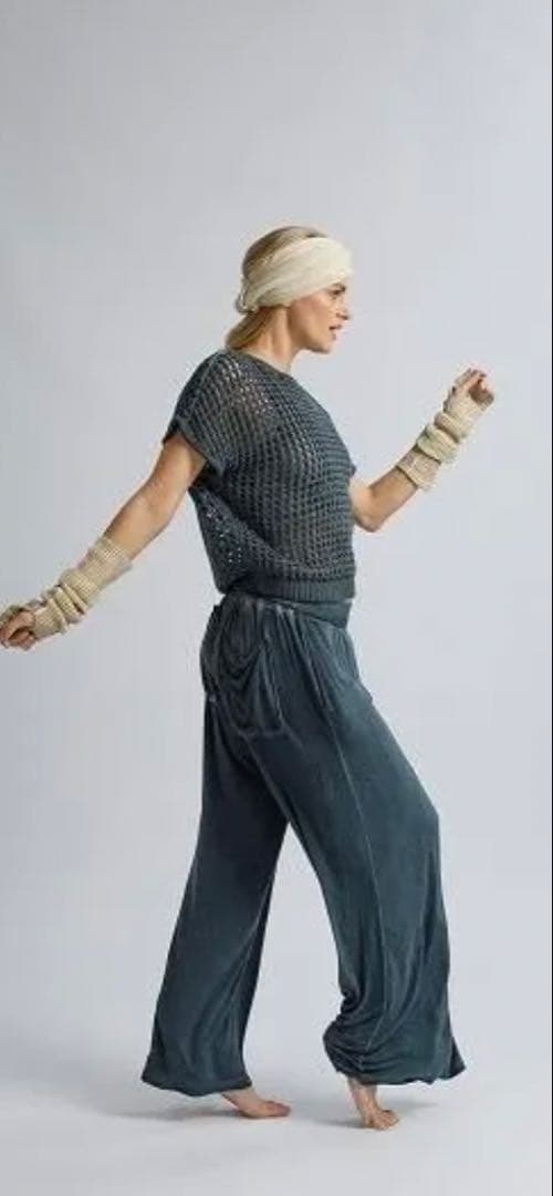 salsation新作Blue Denim☆ワイドパンツ　Lサイズ