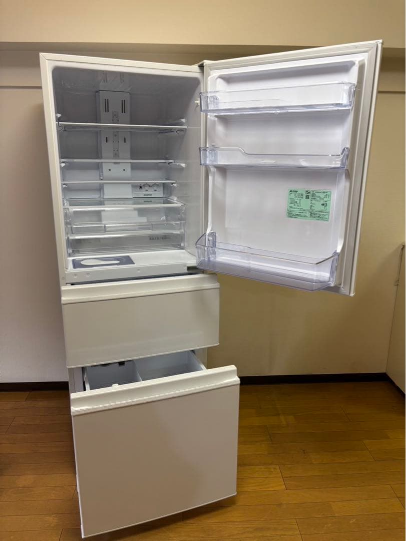 3ドア冷蔵庫 2024年製 【三菱 MR-C33J-W 330L 】※関東圏限定