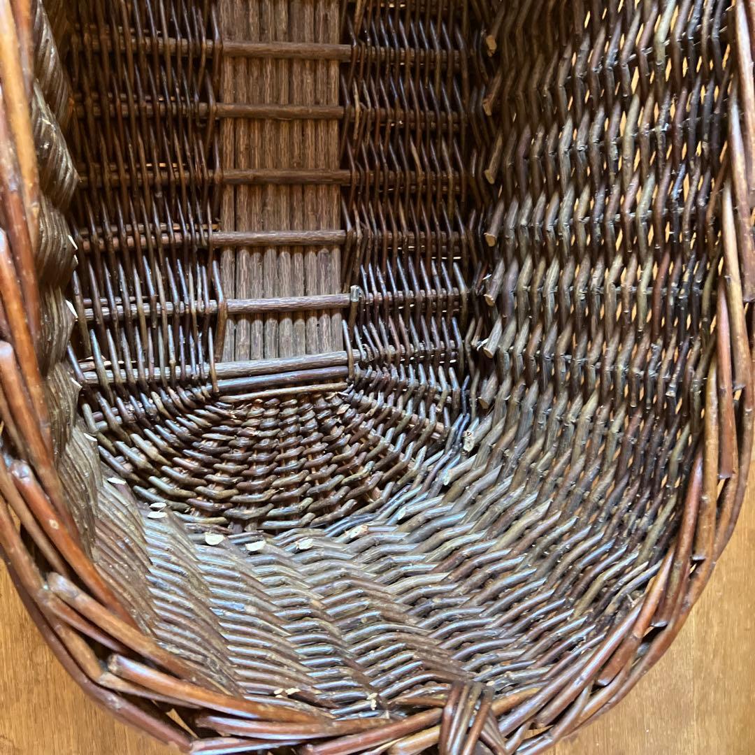 希少伝統工芸　コリ柳細工　手つき籠　大