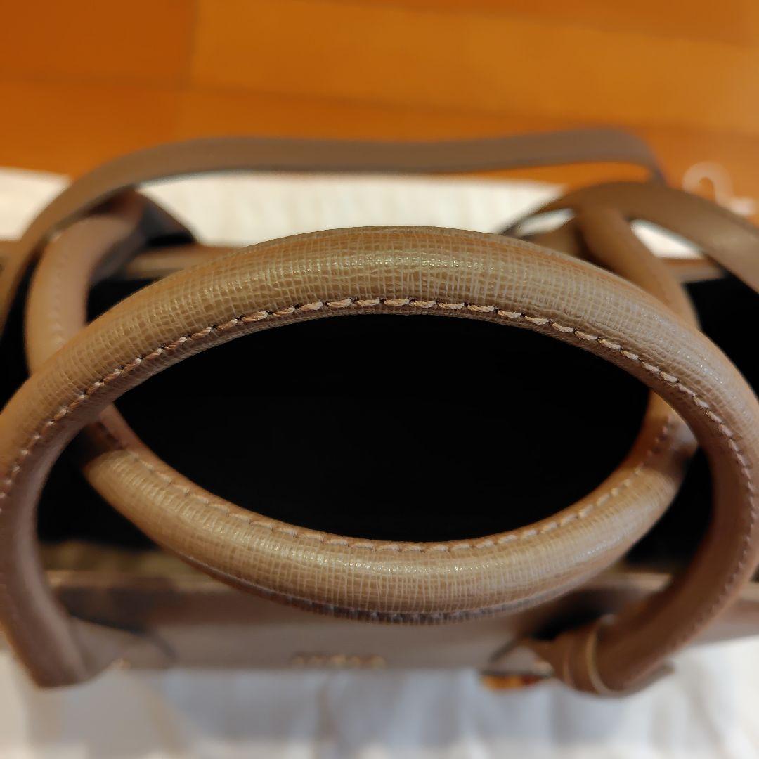 FURLA グレージュハンドバッグ 保存袋付き