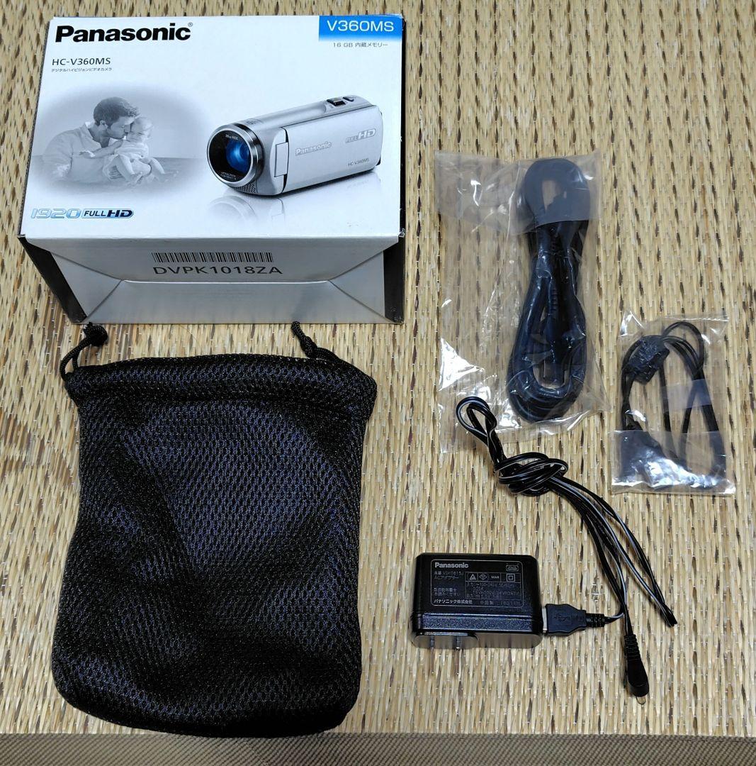 Panasonic HC-V360MS フルHDビデオカメラ取説以外付属品全て有
