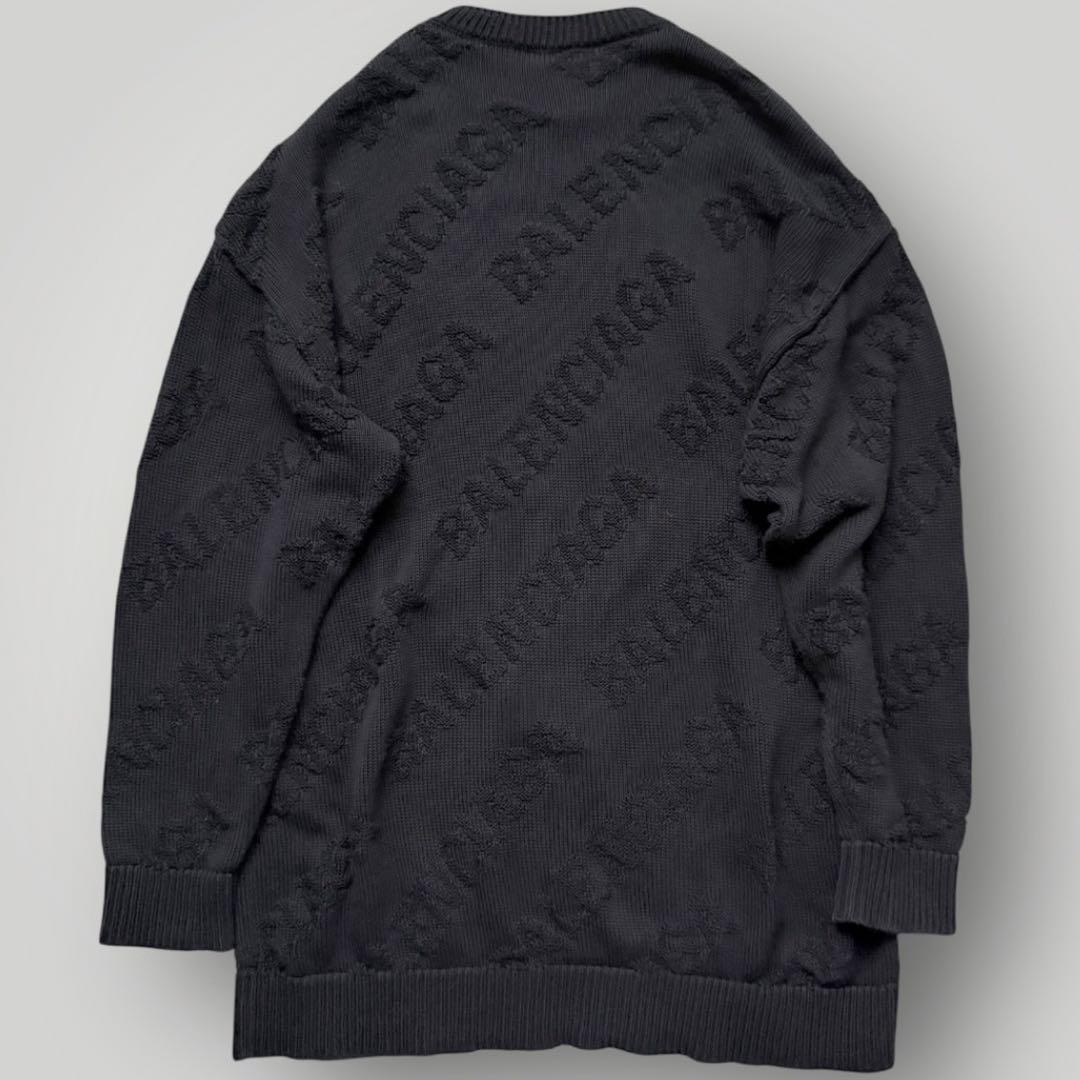 BALENCIAGA バレンシアガ 19AW ロゴジャガードプルオーバーニット