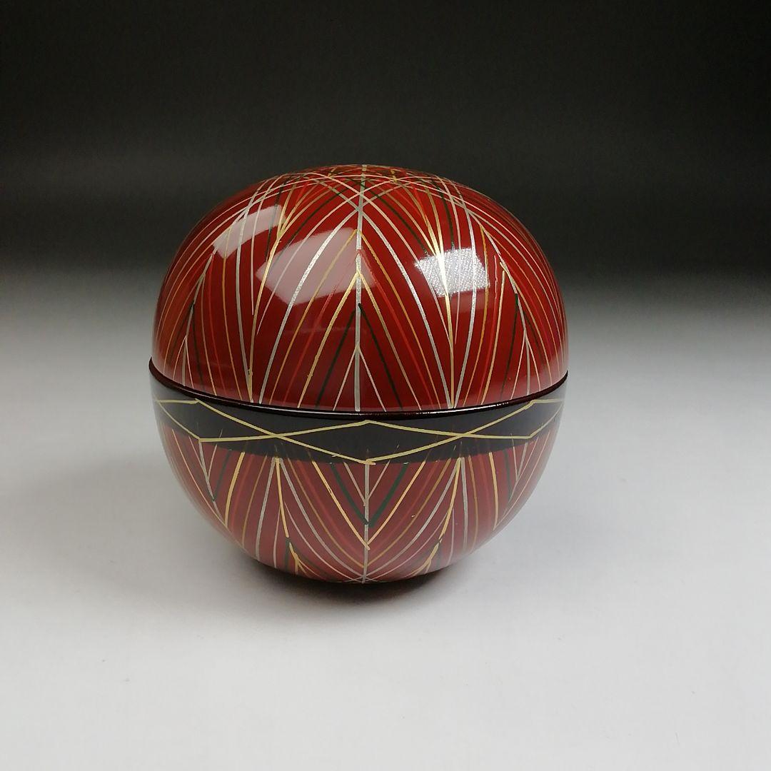 Ｔ９３１　棗　『手まり　棗』『中出光峰 作』　共箱　茶道具