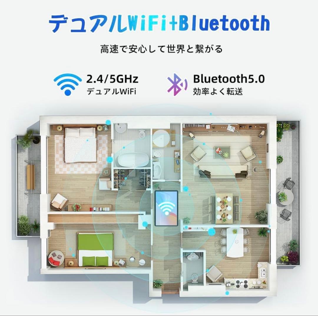 Android 15 タブレット T80 12GB+64GB+2TB 薄型軽量