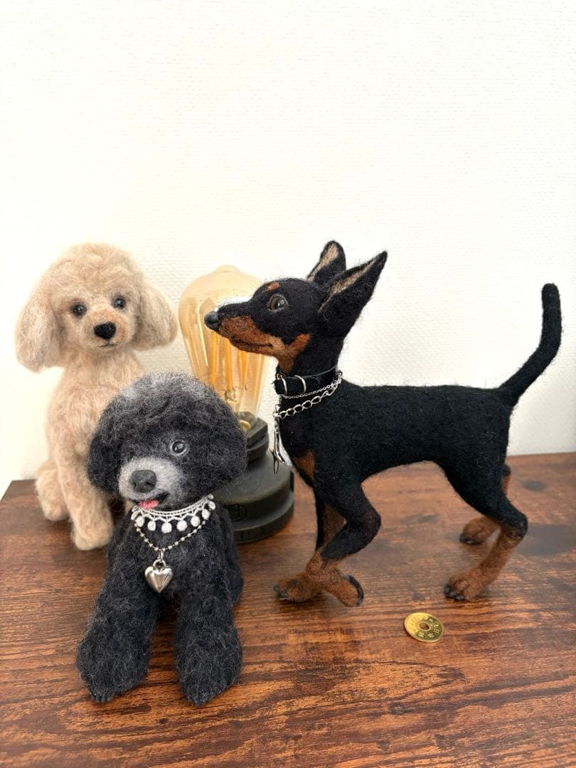 羊毛フェルト ミニチュアピンシャー　インテリア