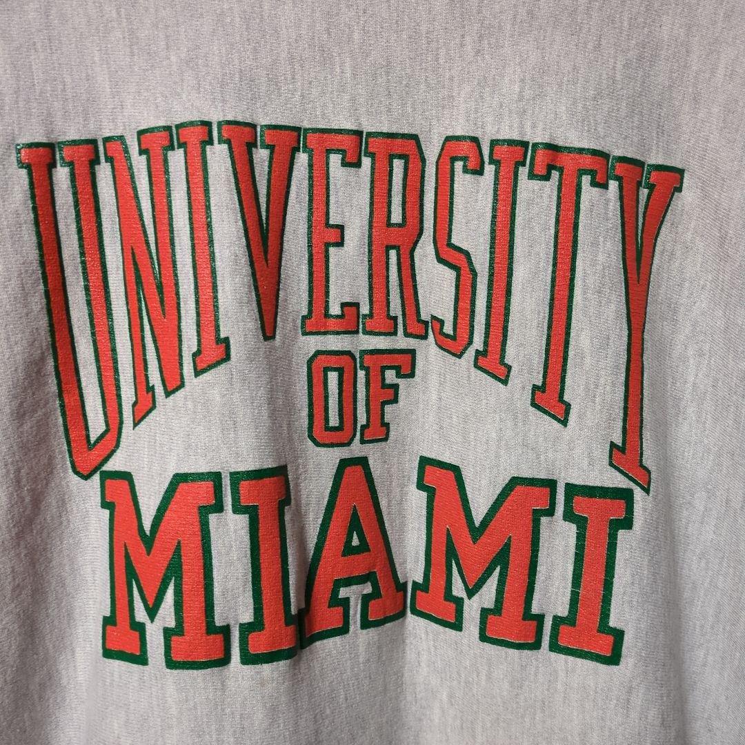 80s チャンピオン リバースウィーブ トリコタグ マイアミ大学 XXL