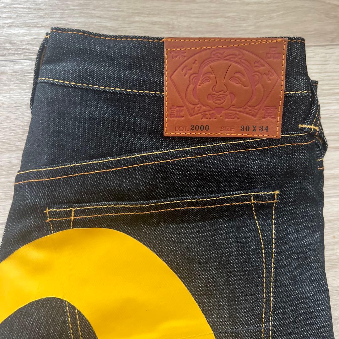 (30×34) Evisu 大黒ジーンズ 黄色 yellow #2000