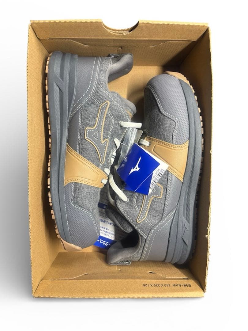 新品　ミズノ　安全靴 オールマイティLS2 11L デニム 27.0　グレー