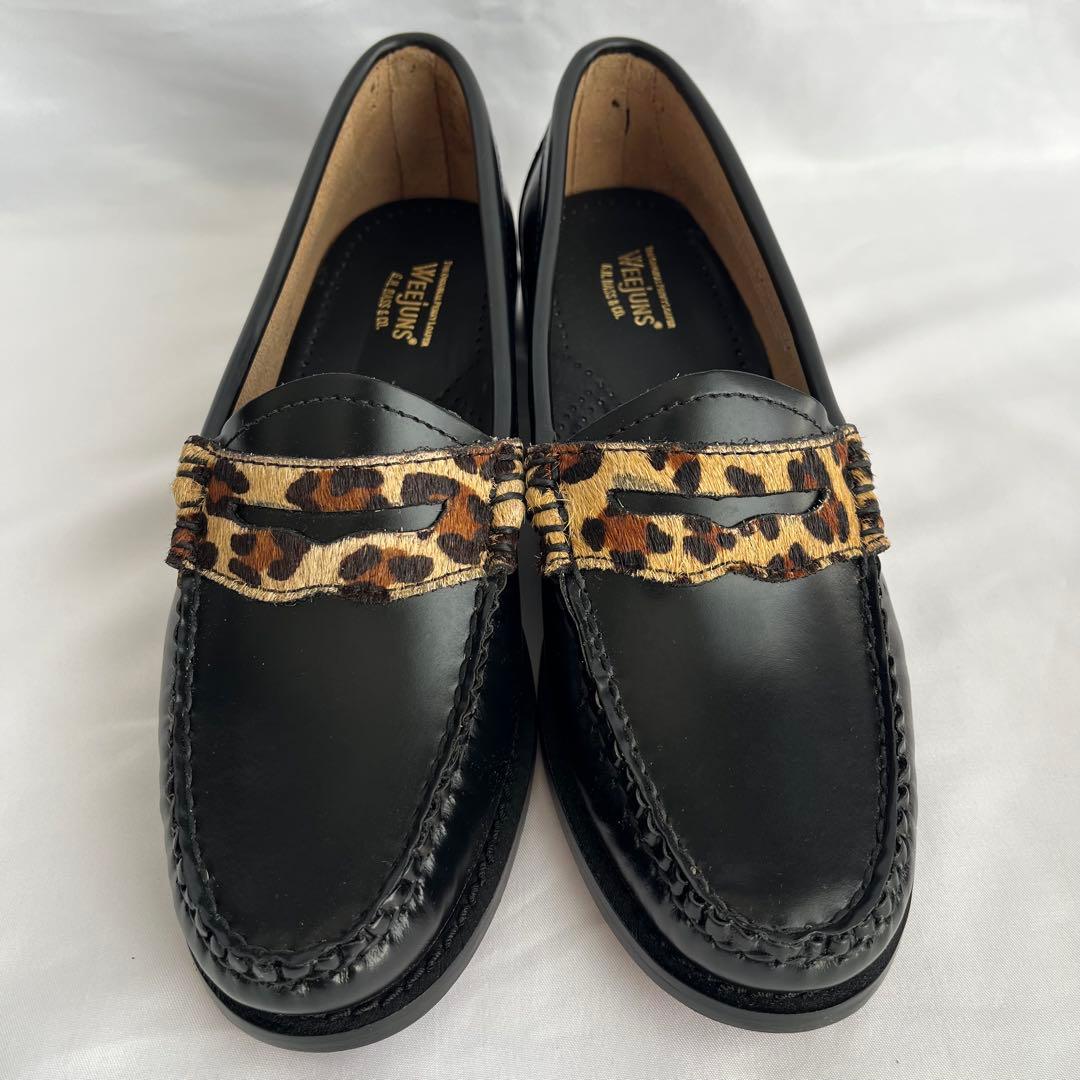 ✨極美品✨G.H.BASS ジーエイチバス ローファー レオパード 23㎝