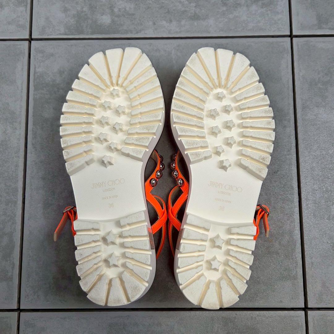 美品 JIMMY CHOO DESI FLAT ジミーチュウ