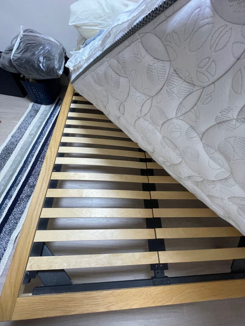 期間限定値下げ:無印良品オークベッドフレーム ダブルサイズ