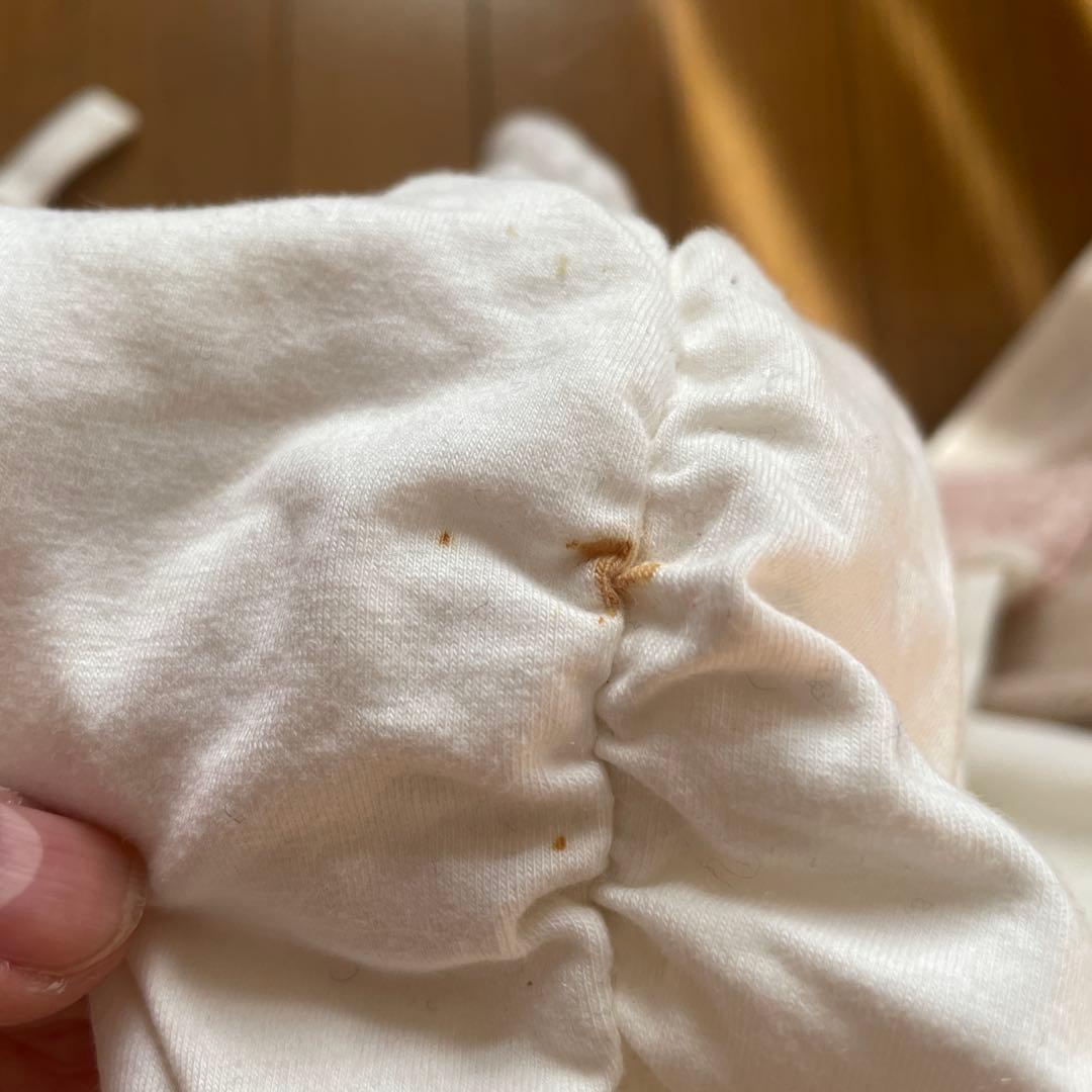 ラパフェ　リボン付きホワイトレッグウォーマー　難あり