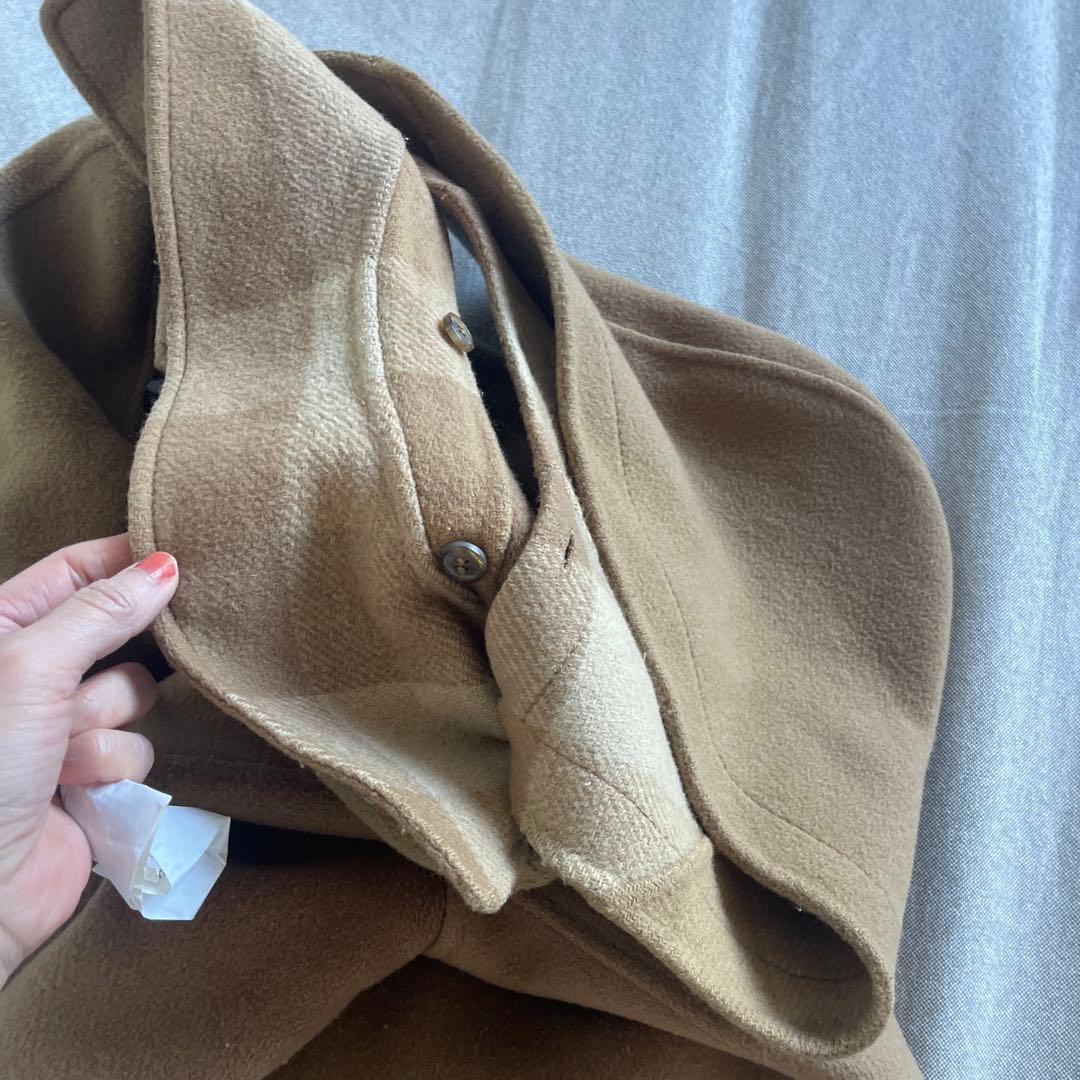 マルジェラベージュ ダッフルコート フード付き