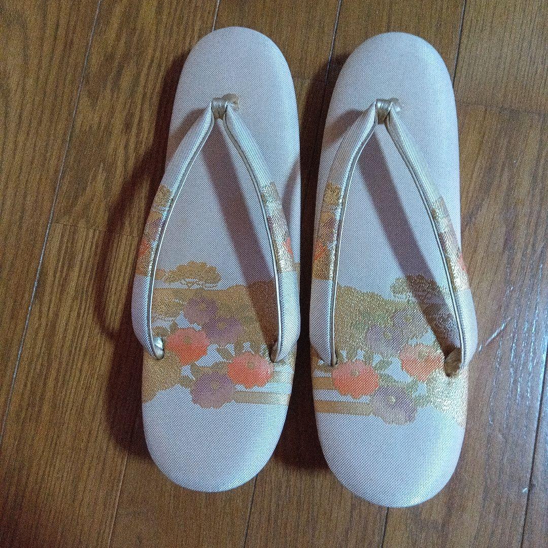 和装用バッグと草履LLサイズのセット ゴールド系