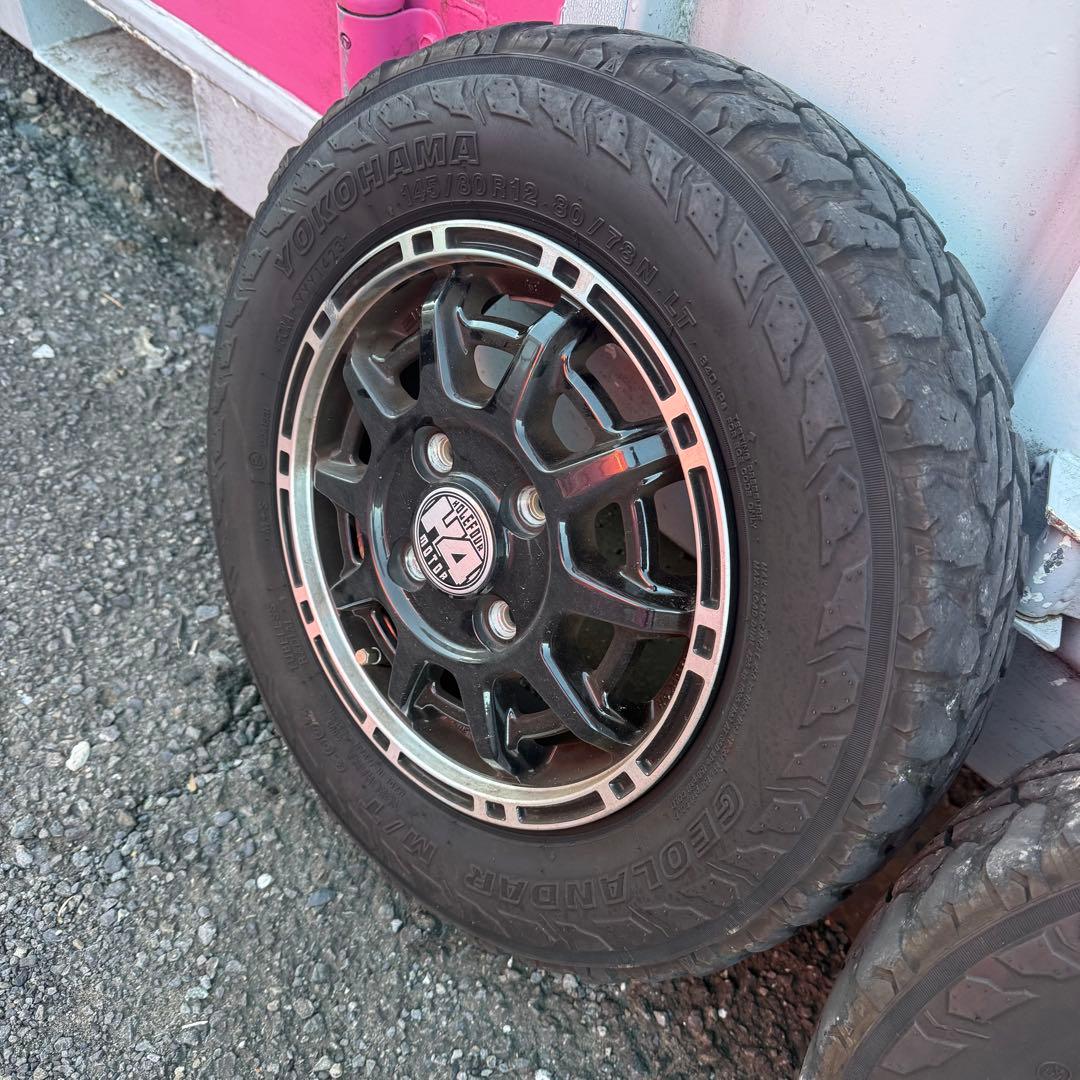 軽バン軽トラマッドタイヤ4本セット ジオランダー 145/80R12 12×4J