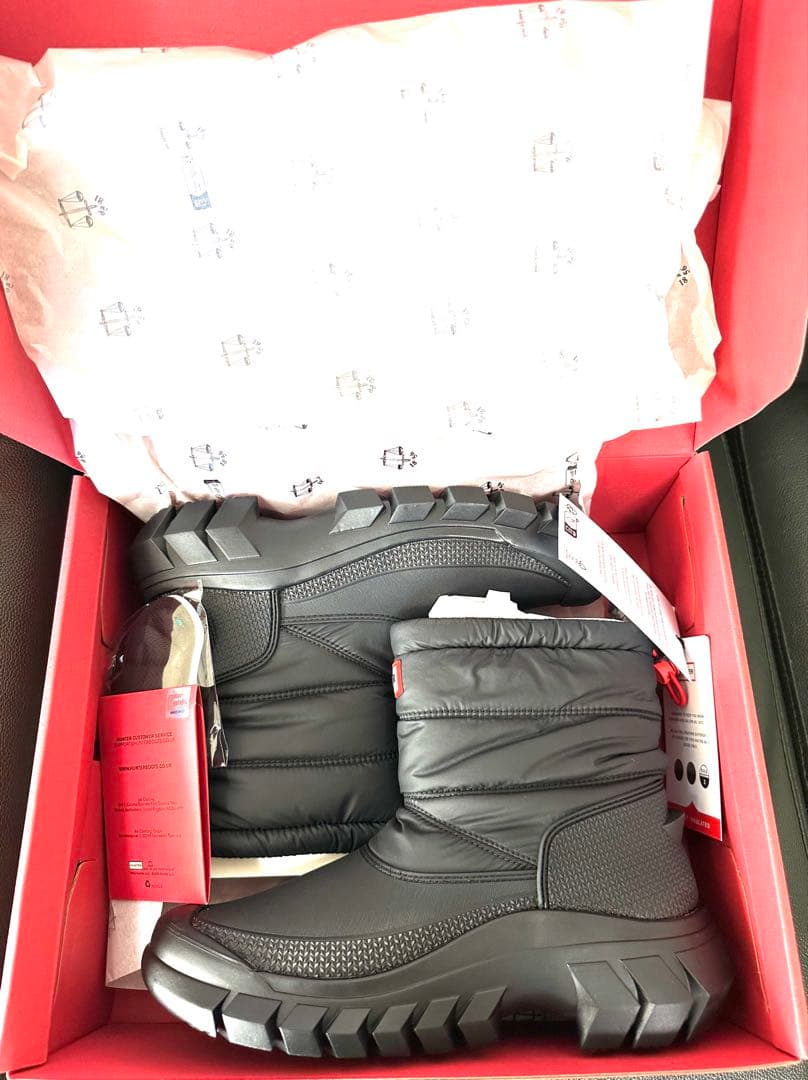 大特価超人気 HUNTER スノーブーツ ショート (24cm) 新品防水防寒