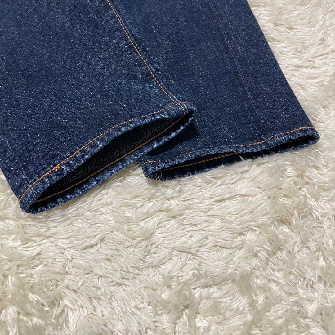 EVISエビス　エヴィス　カモメ　デニム キッズ　イエロー　ブルーデニムパンツ