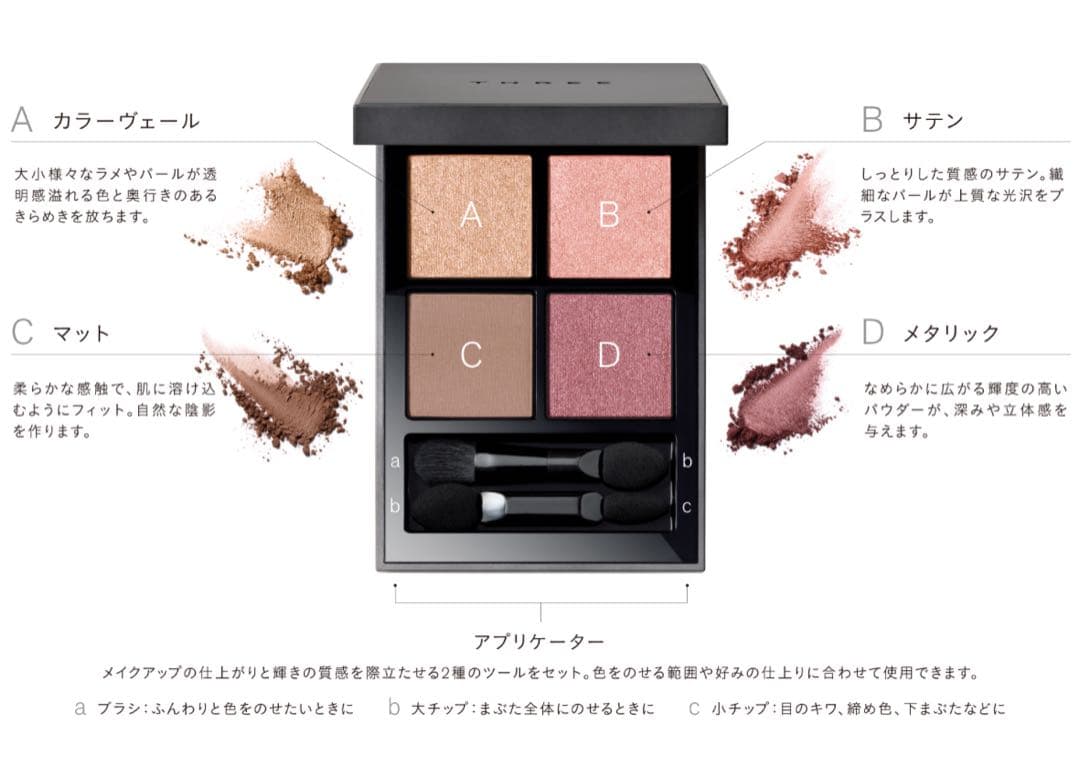 vivadara　THREE スターゲージング アイシャドウクアッド 01