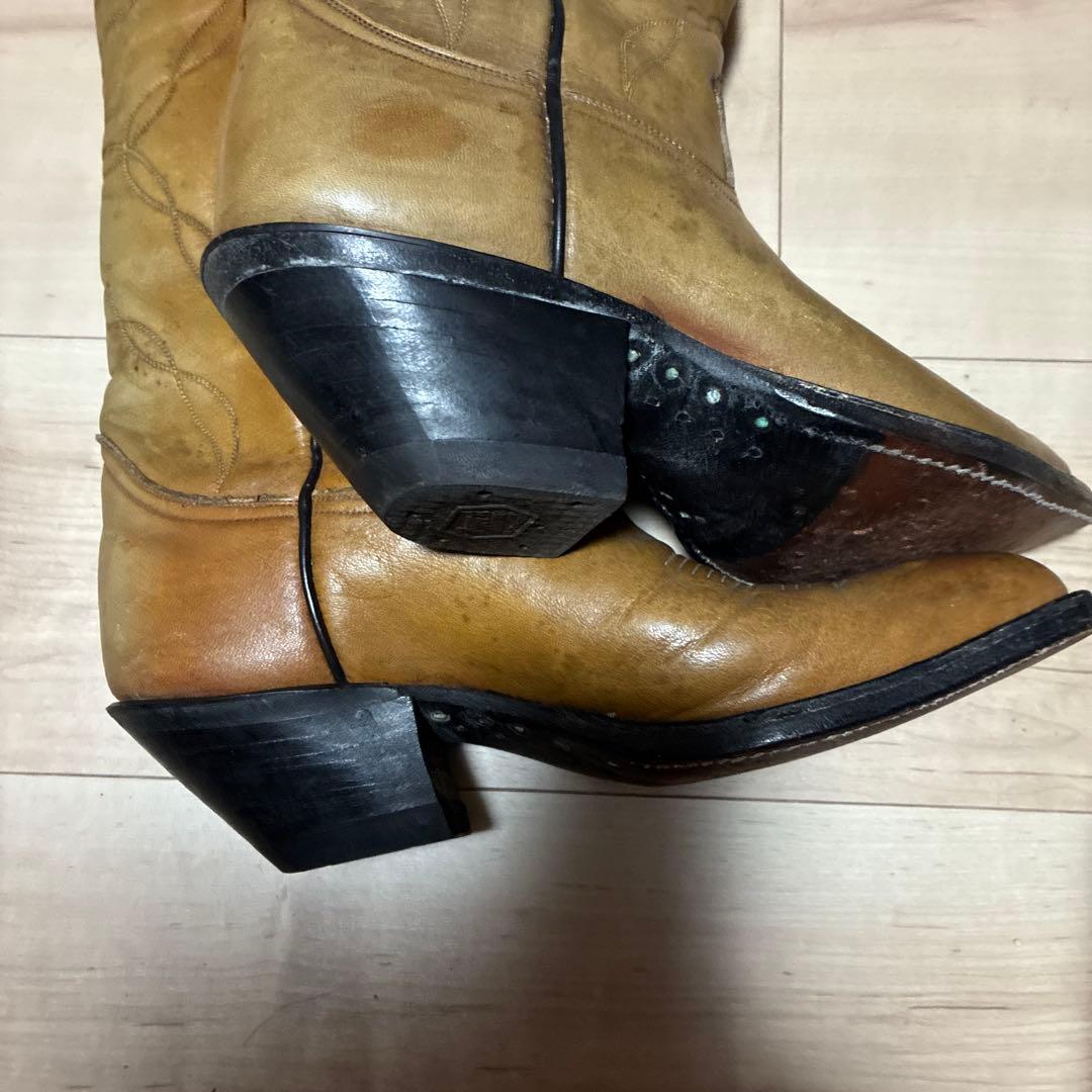トニーラマ　ブラウン レザー ウエスタンブーツ
