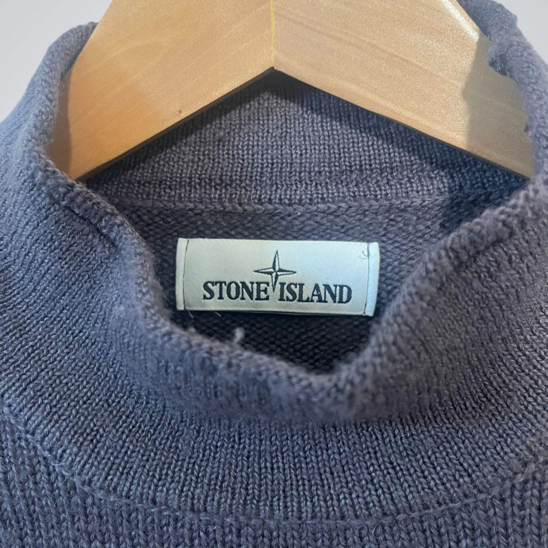 【大人気】STONE  タートルネックニット L パープル