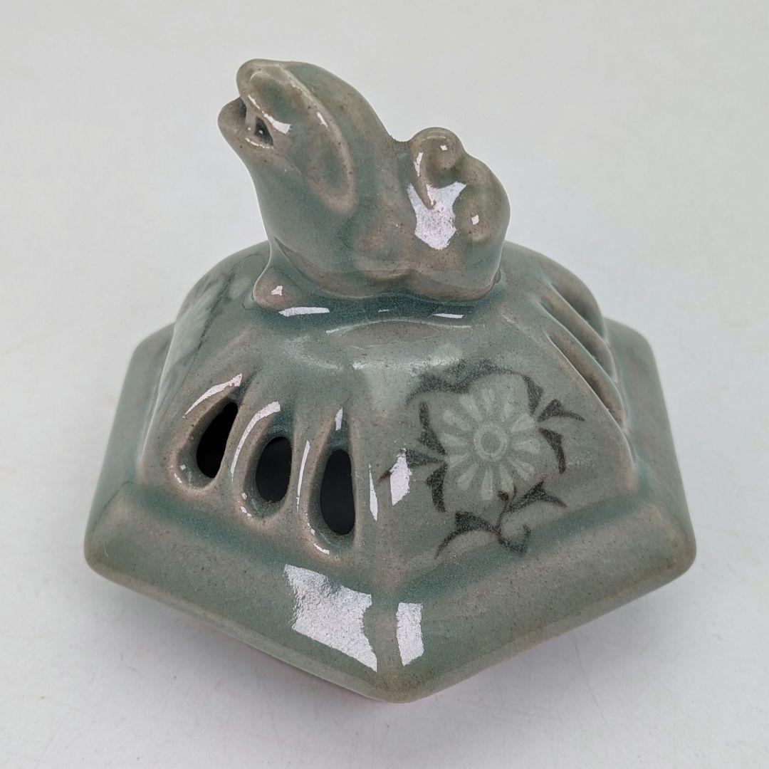 韓国人間国宝 申相浩 獅子摘青磁香炉 高麗青磁 韓国陶磁 香爐 香道具 茶道具