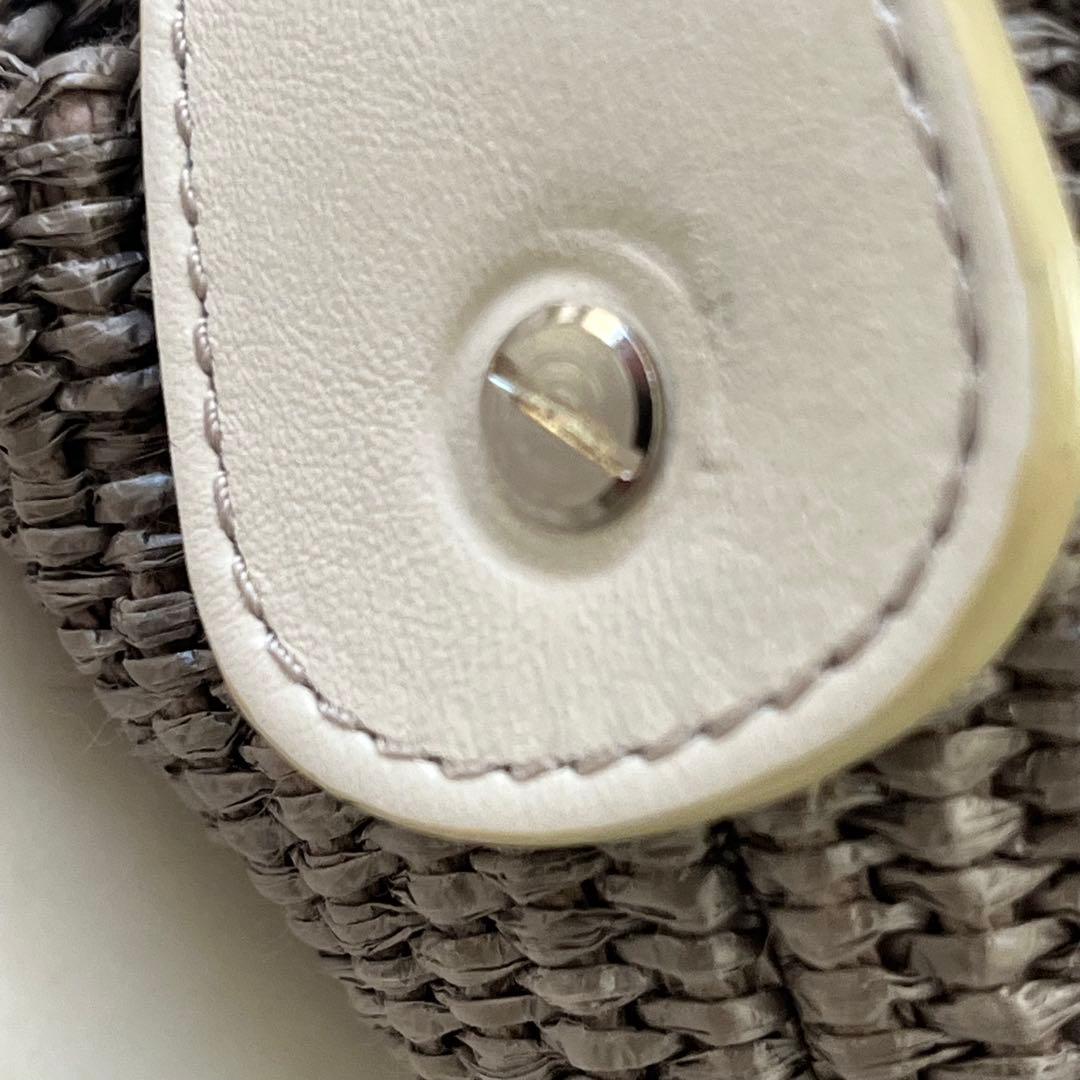 パ*ヤ様 MARCO MASI マルコマッシ巾着ショルダーバッグ ラフィア風×カ