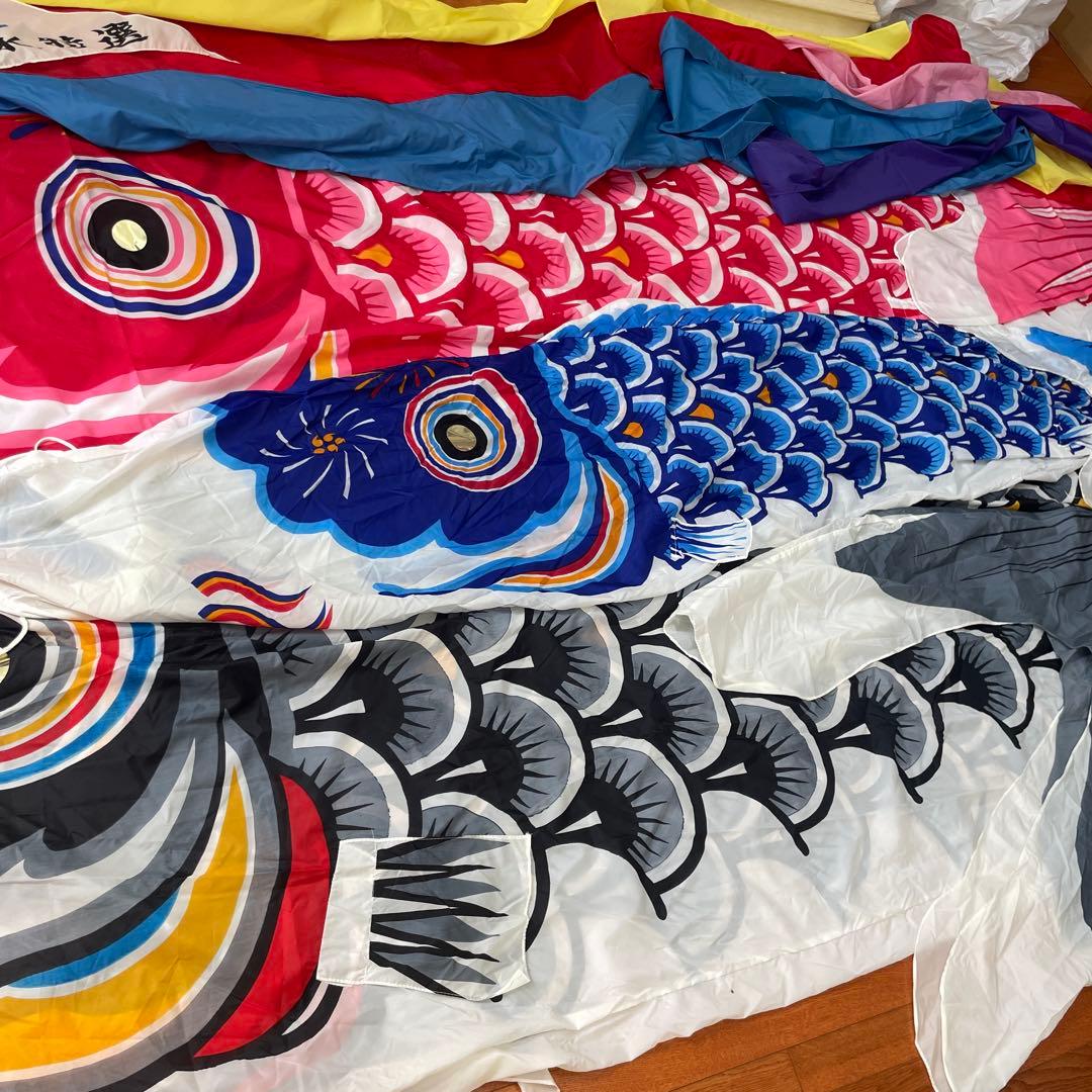 太郎鯉 東レナイロン　鯉のぼりセット　黒5m赤4m青4m吹流5m