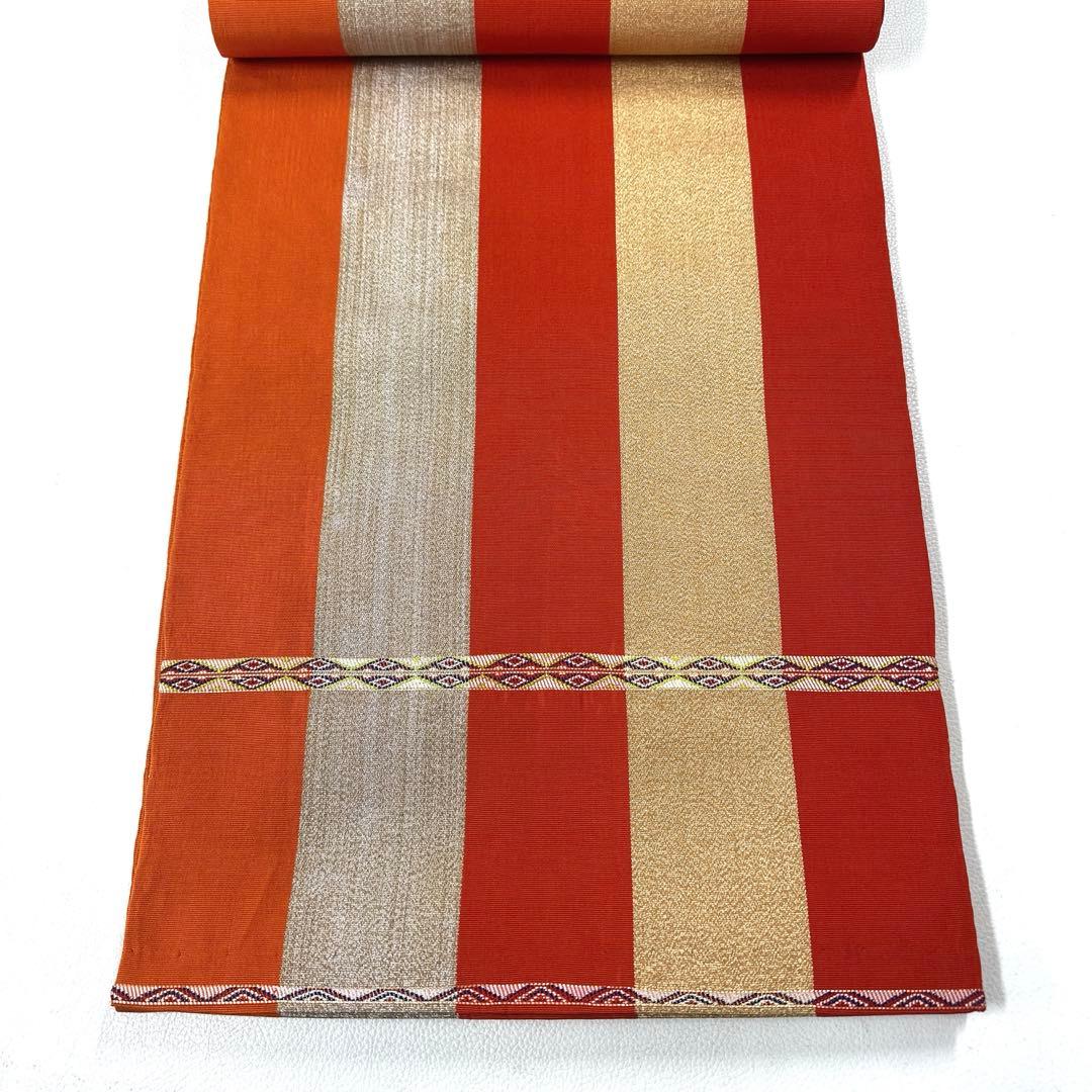 専用帯6047 ●最高級 龍村平蔵製 円文白虎錦 高級 正絹 六通 袋帯