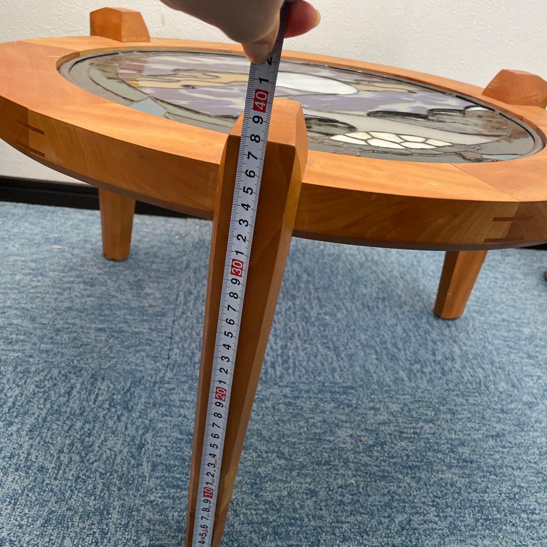 ステンドグラス円形テーブル