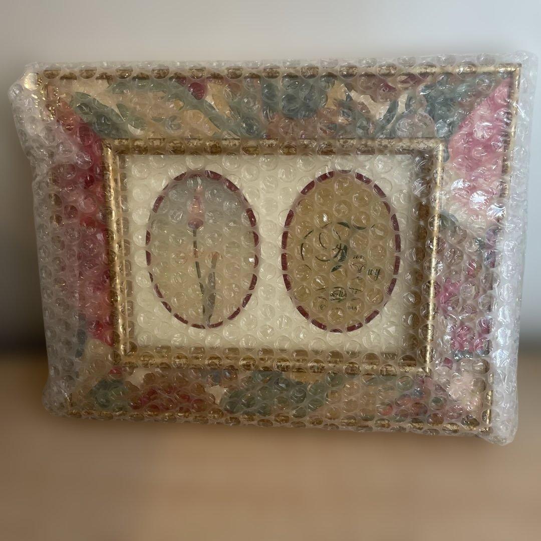 写真入れ フォトフレーム 額縁 花柄 チューリップ 写真立て