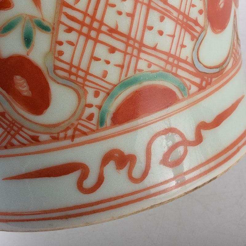 中国　赤絵　花鳥文瓶　C　R8941