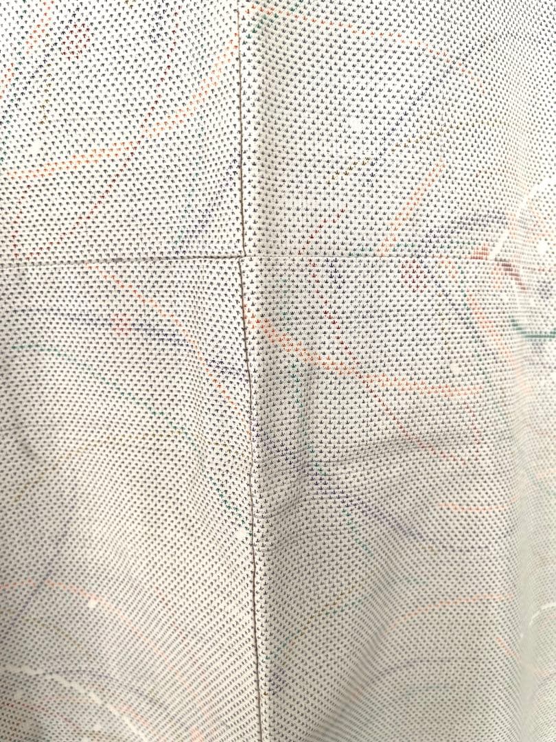 大島紬　白大島　露芝　つゆしば　 9マルキ　未使用