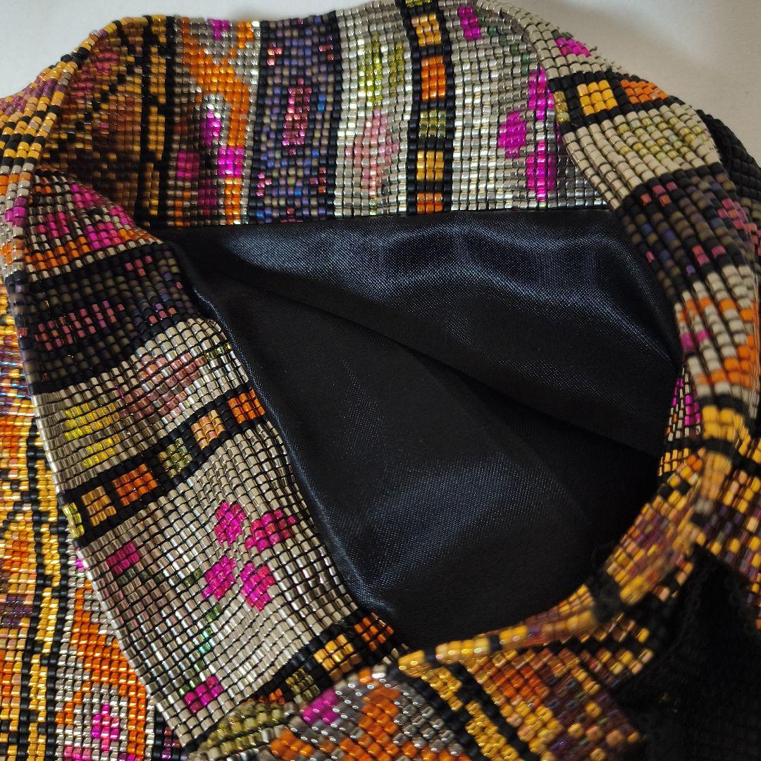 ビーズ 手織り バッグ 新品未使用 パーティ用 ハンドメイド 9-20