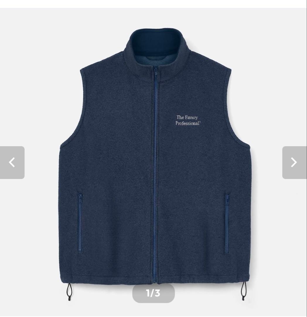 トップス ENNOY PROFESSIONAL FLEECE VEST (NAVY) L
