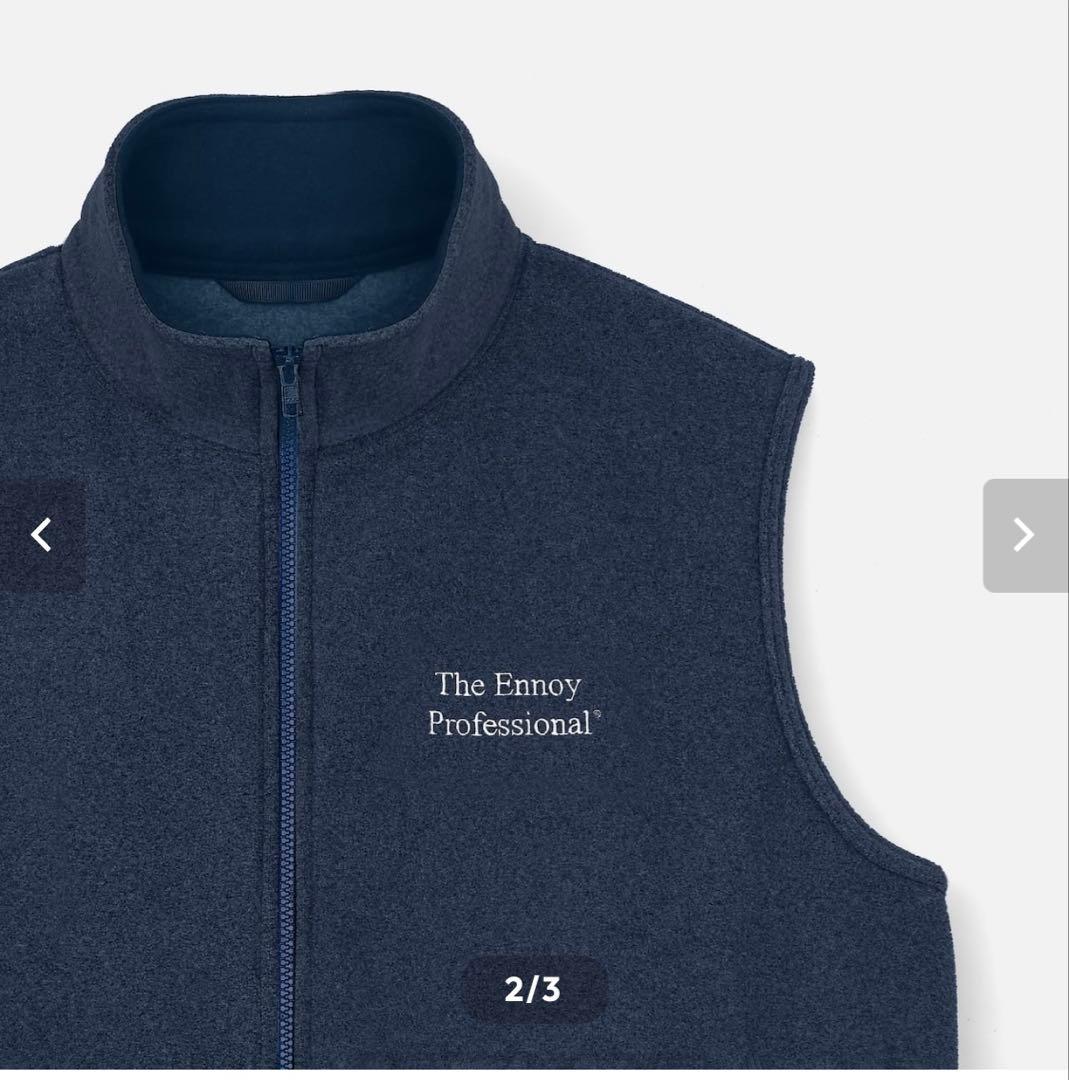トップス ENNOY PROFESSIONAL FLEECE VEST (NAVY) L