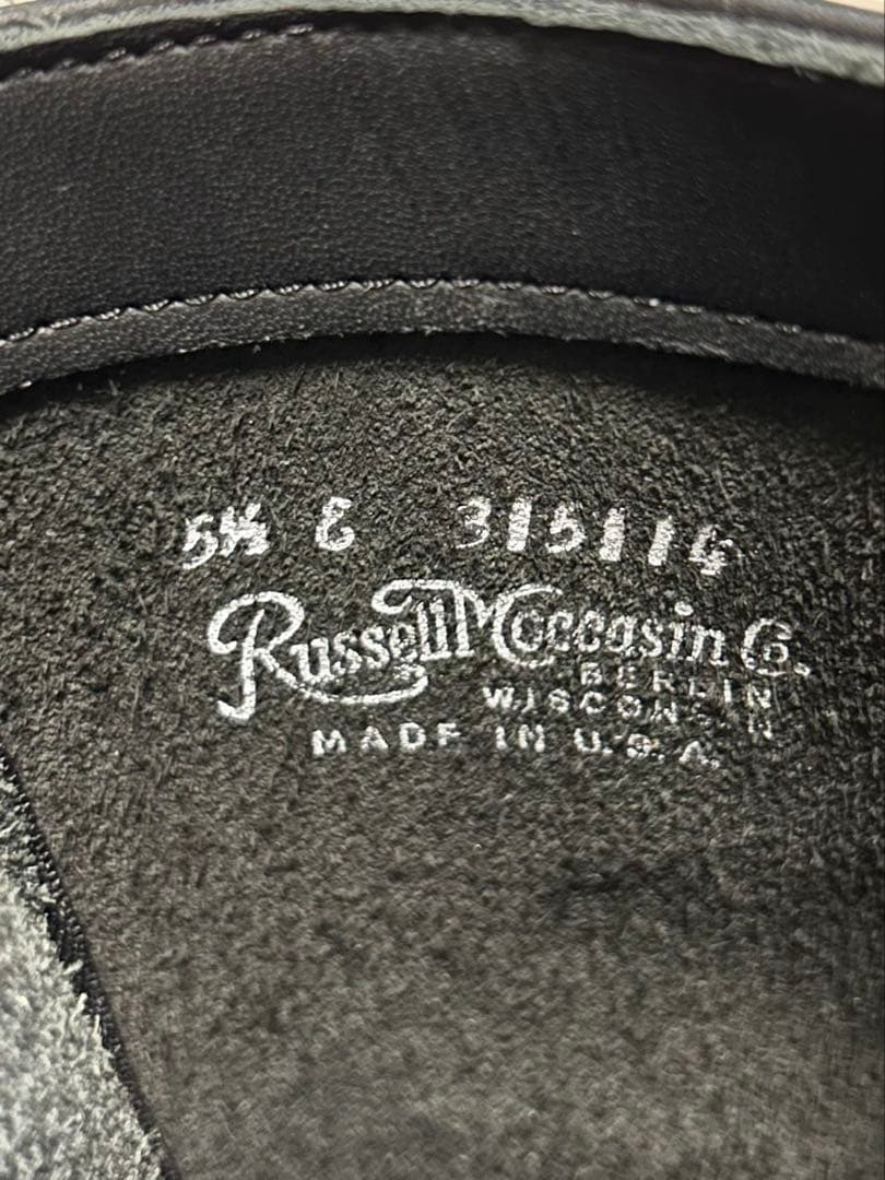 RUSSELL MOCCASIN/ロングブーツ/ZEPHYR/size5.5/黒