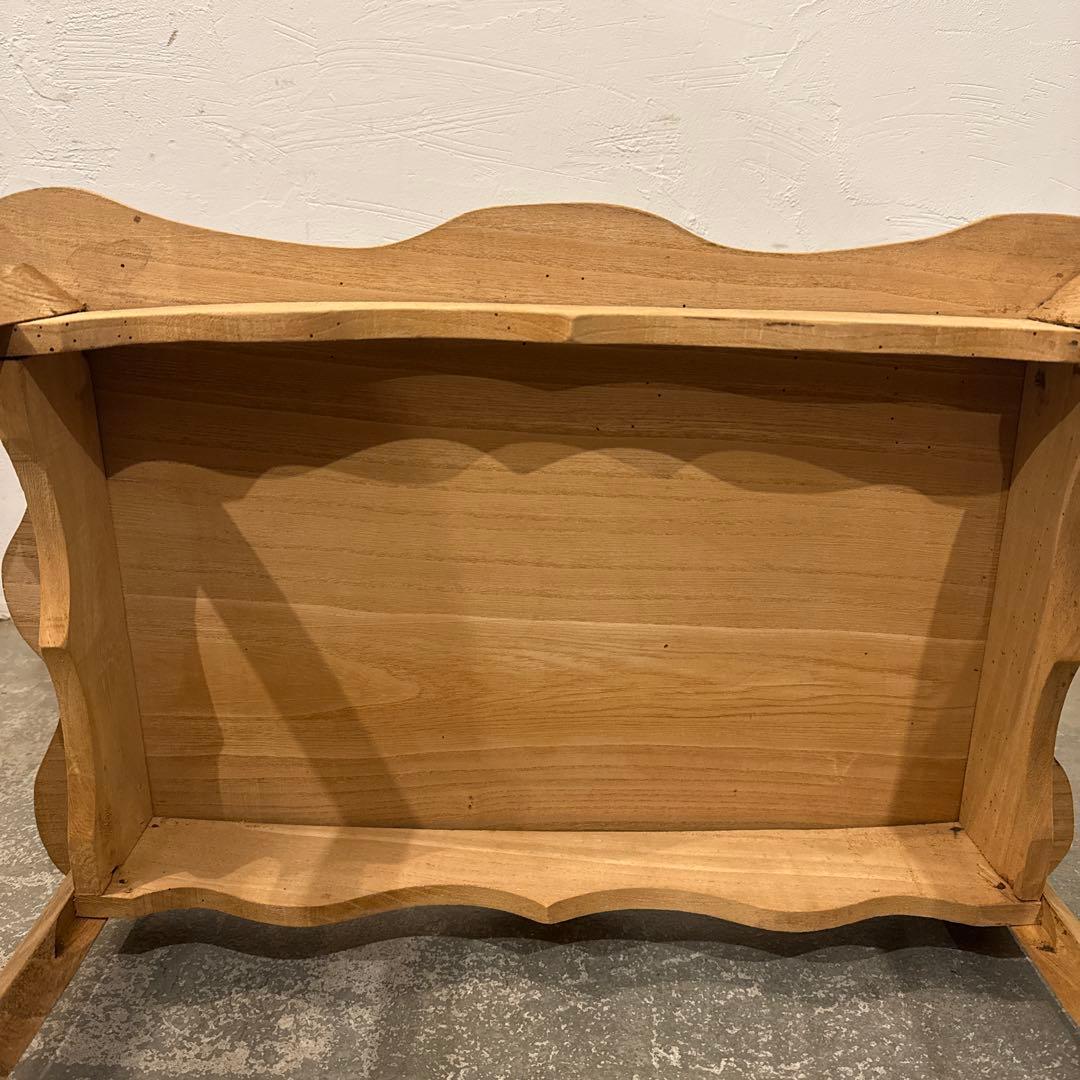 ヴィンテージ　木製サイドテーブル　剥離