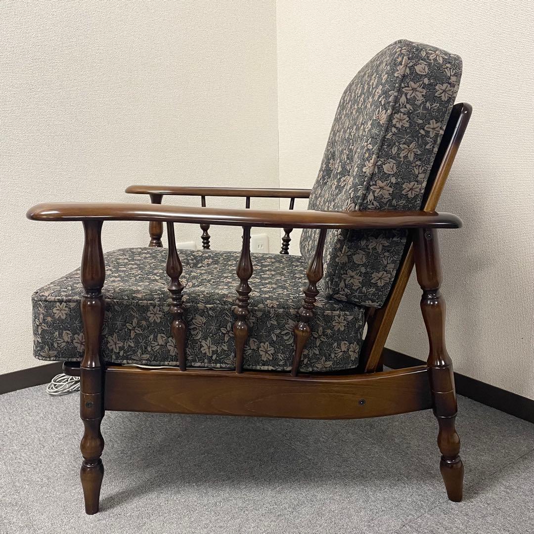 【美品】① カリモク WC6000 肘掛け椅子 1P一人掛けソファ