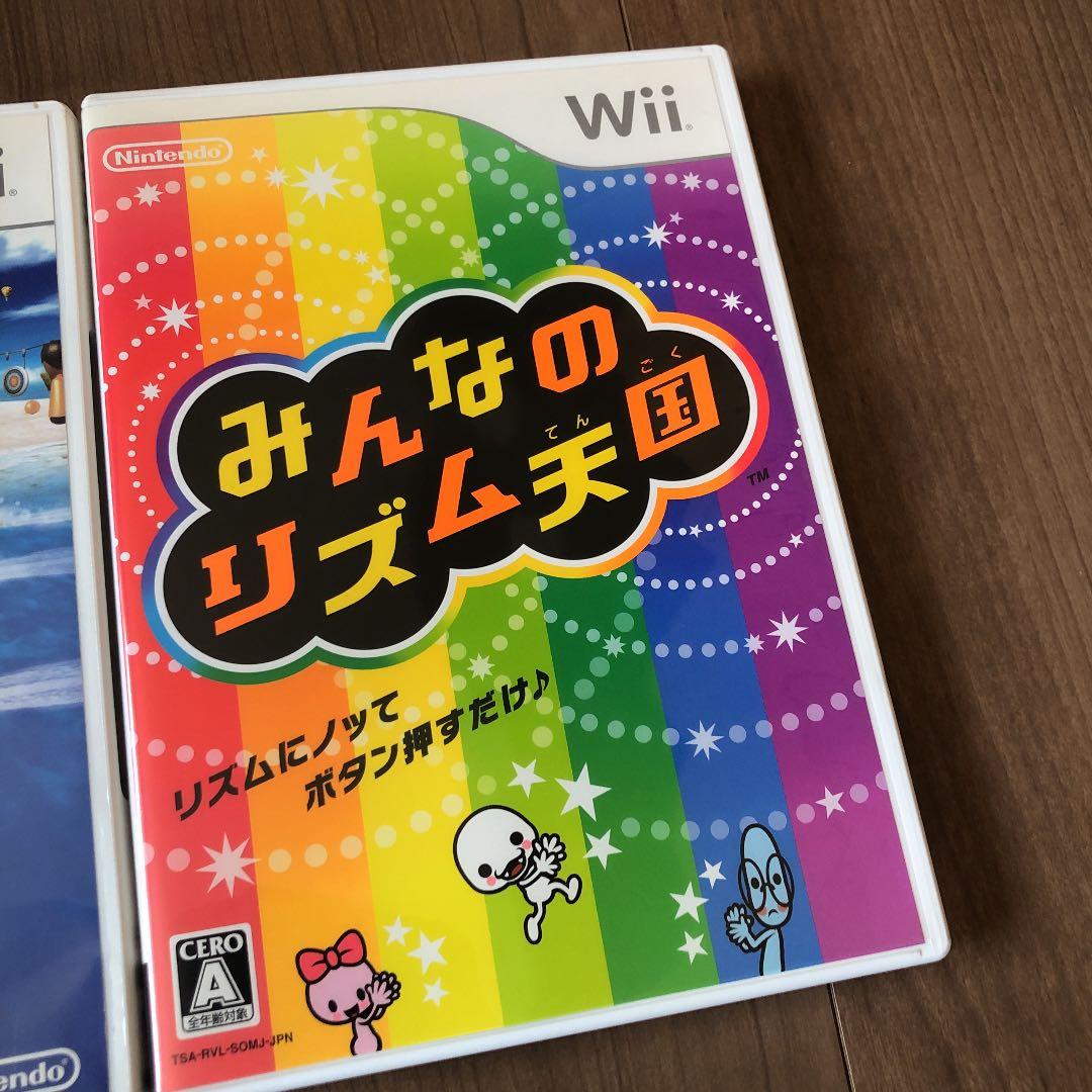 Wii本体箱あり　ソフト4本＋Wiiリモコンプラス