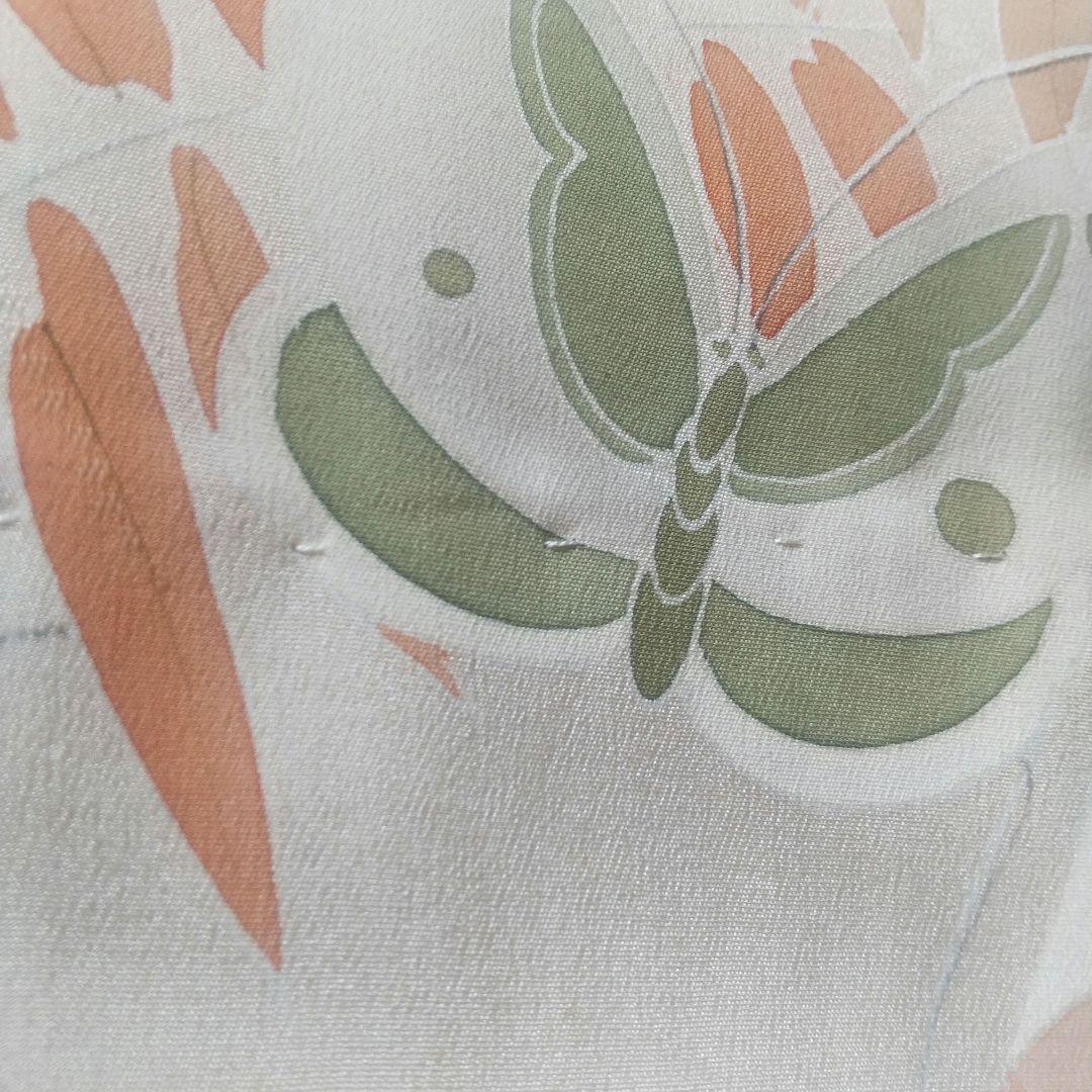 アンティーク 単衣 付け下げ訪問着 藤と蝶