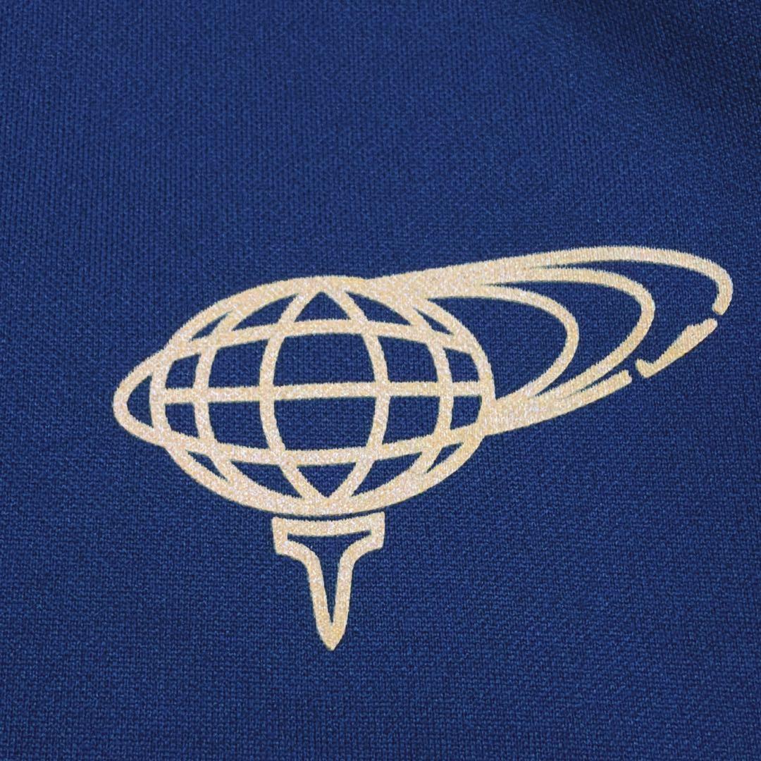 【美品】 BEAMS GOLF 長袖 ポロシャツ 裏フリース 日本製 XL 紺