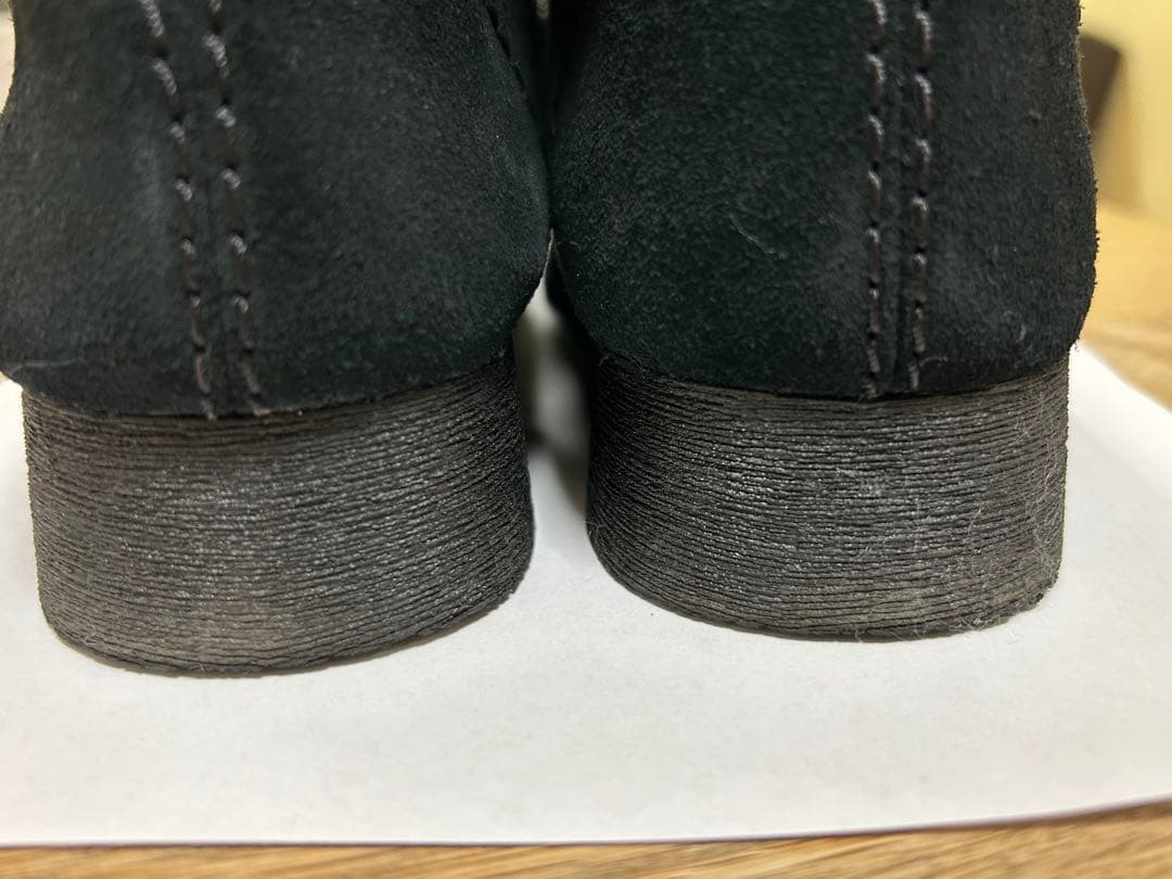 【美品】デッキシューズ モカシン ワラビー ブラックスエード　レディース