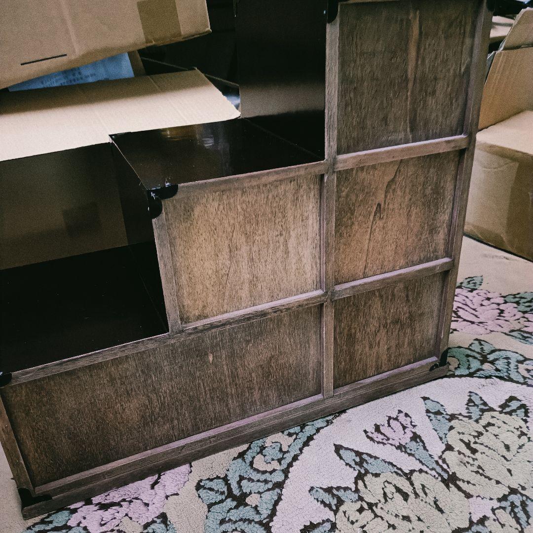 階段タンス　桐 漆塗り 漆器　アンティーク ヴィンテージ　和箪笥