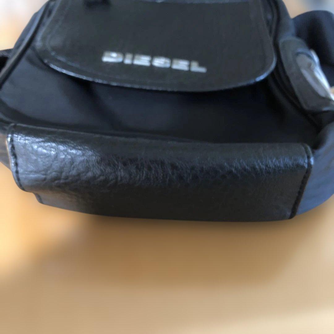 DIESEL ブラック ショルダーバッグ 透明ポケット付き