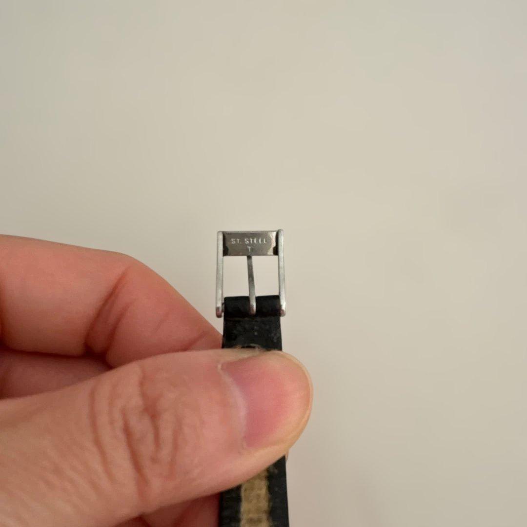 美品 18KWG SEIKOセイコー アンティークレディースレザーバンド 腕時計